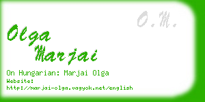 olga marjai business card